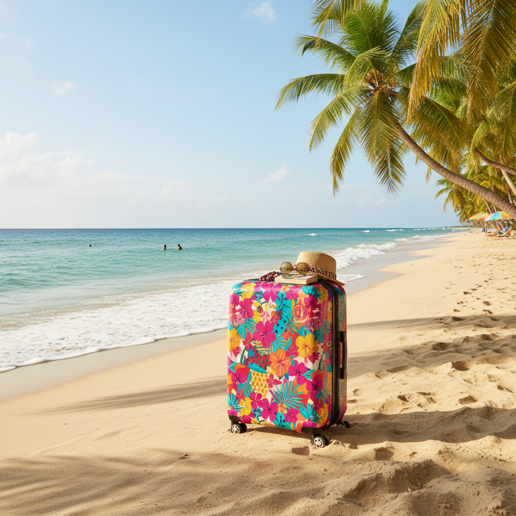 Koffer und Meer